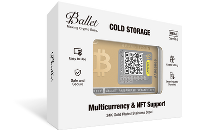 Ballet 24K Gold Plated Crypto BTC Wallet