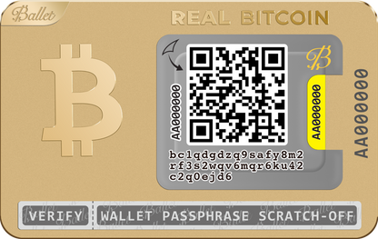 Ballet 24K Gold Plated Crypto BTC Wallet