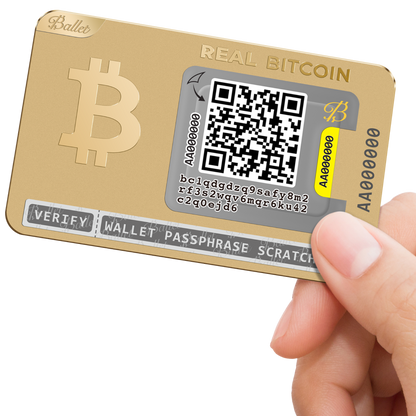 Ballet 24K Gold Plated Crypto BTC Wallet